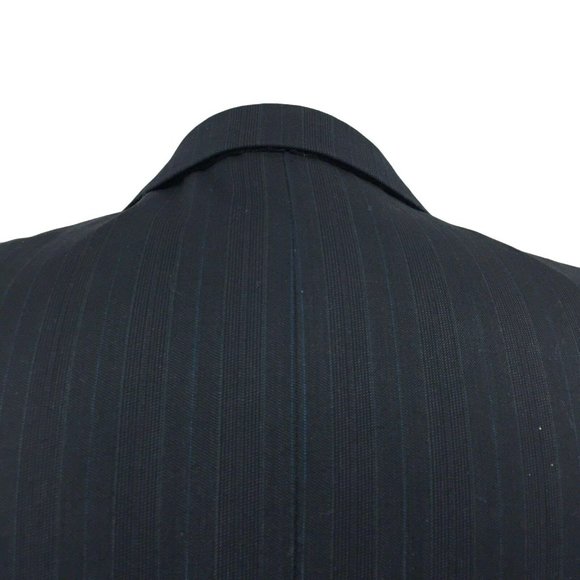 Thomas Suit Jacket Blazer Sports Coat Mens 100% Pure Wool 42L Blue Pinstripe 6 P - Picture 12 of 12